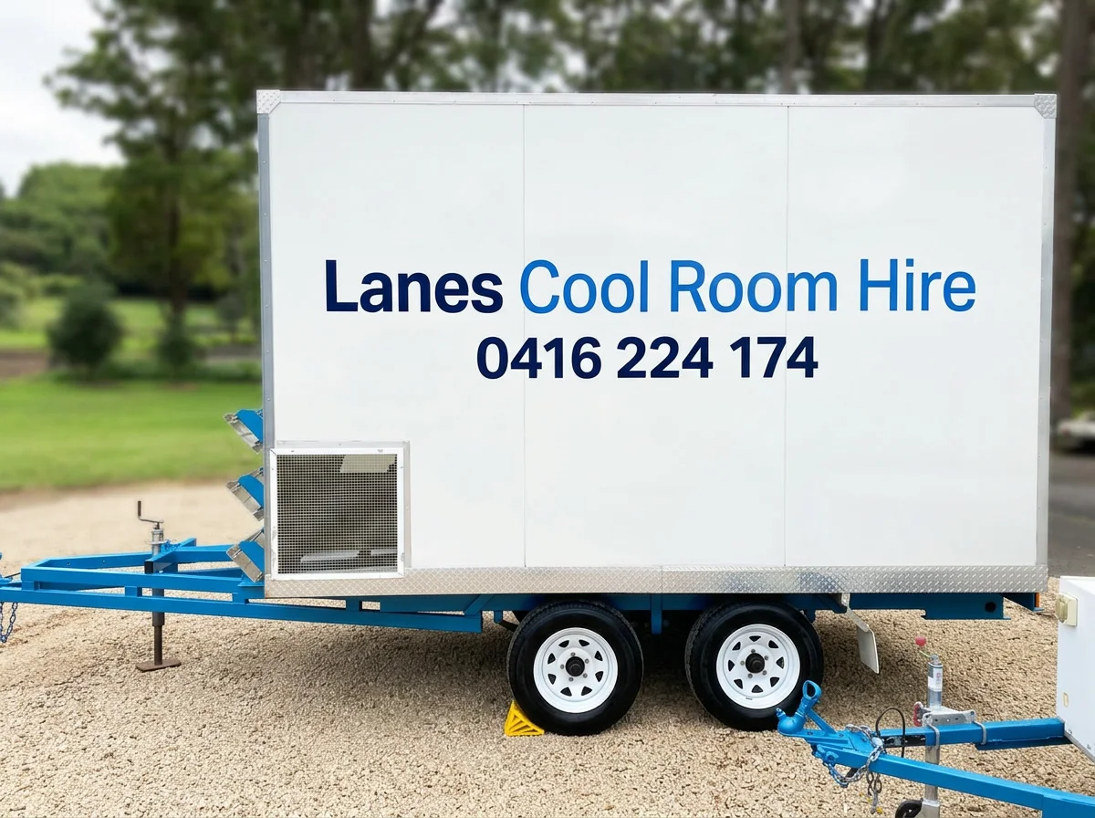 Large tandem-axle Lanes coolroom trailer
